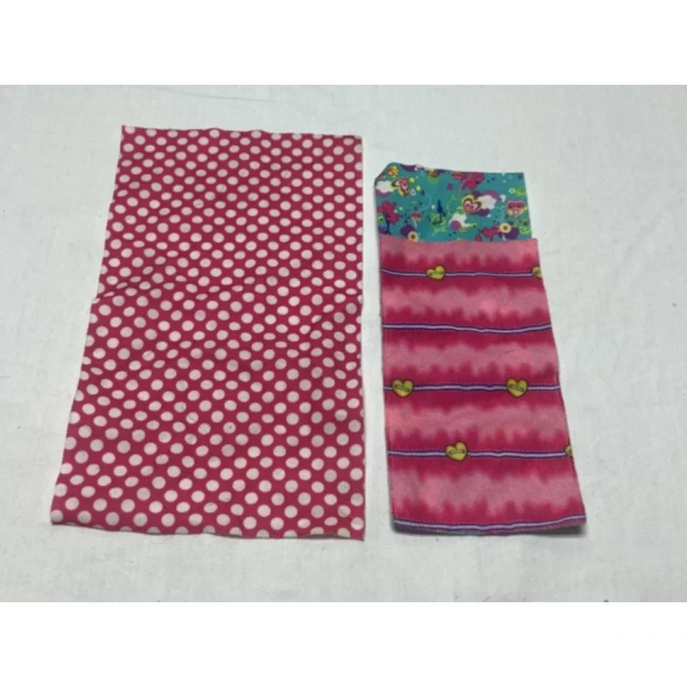 Lot of Barbie Bedding Pillows Pink Polka Dot Lace Vtg Newer Accessories Bedroom